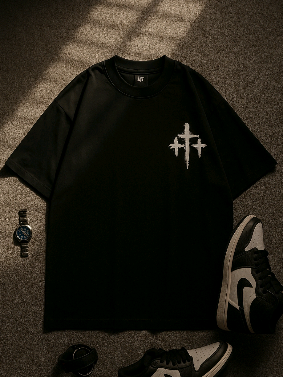 BENIDSON Oversized Tshirt Three Cross #rekomendasioutfit #outfitinspiration #outfitcowo #tshirt #oversizedtshirt 