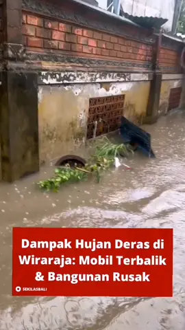 📍 Informasi Terkini – Wiraraja, Ubung Kaja Hujan deras yang mengguyur sejak Selasa hingga Rabu pagi ini menyebabkan sejumlah mobil dan bangunan mengalami kerusakan. Terlihat beberapa kendaraan dalam kondisi penyok bahkan ada yang terbalik. Mari kita doakan bersama agar warga yang terdampak diberi kekuatan dan keselamatan dalam menghadapi musibah ini. 🙏 Via: ig/nusabali_com #sekilasbali 