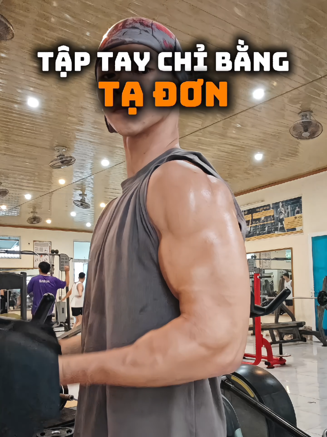 tập tay chỉ bằng tạ đơn #gym #quockhongcuoi #xuhuong #gymmotivation #truyendongluc 