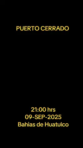 21:00 hrs, Puerto cerrado, Bahias de Huatulco, oaxaca #puerto #cerrado #banderaroja  #huatulco #proteccioncivil 