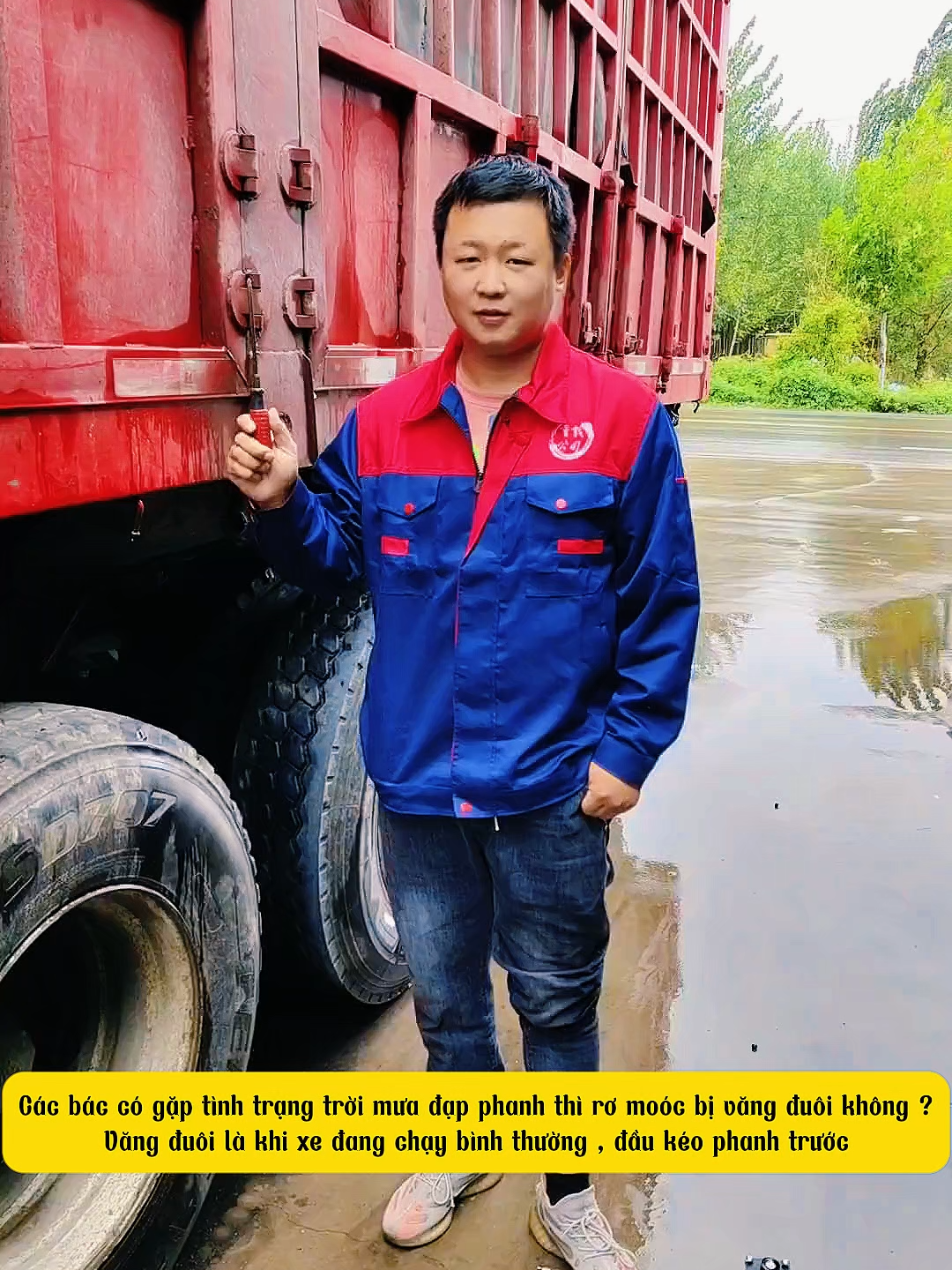 rơ moóc bị văng đuôi khi phanh . các điều chỉnh  #Meovatxetai #meooto