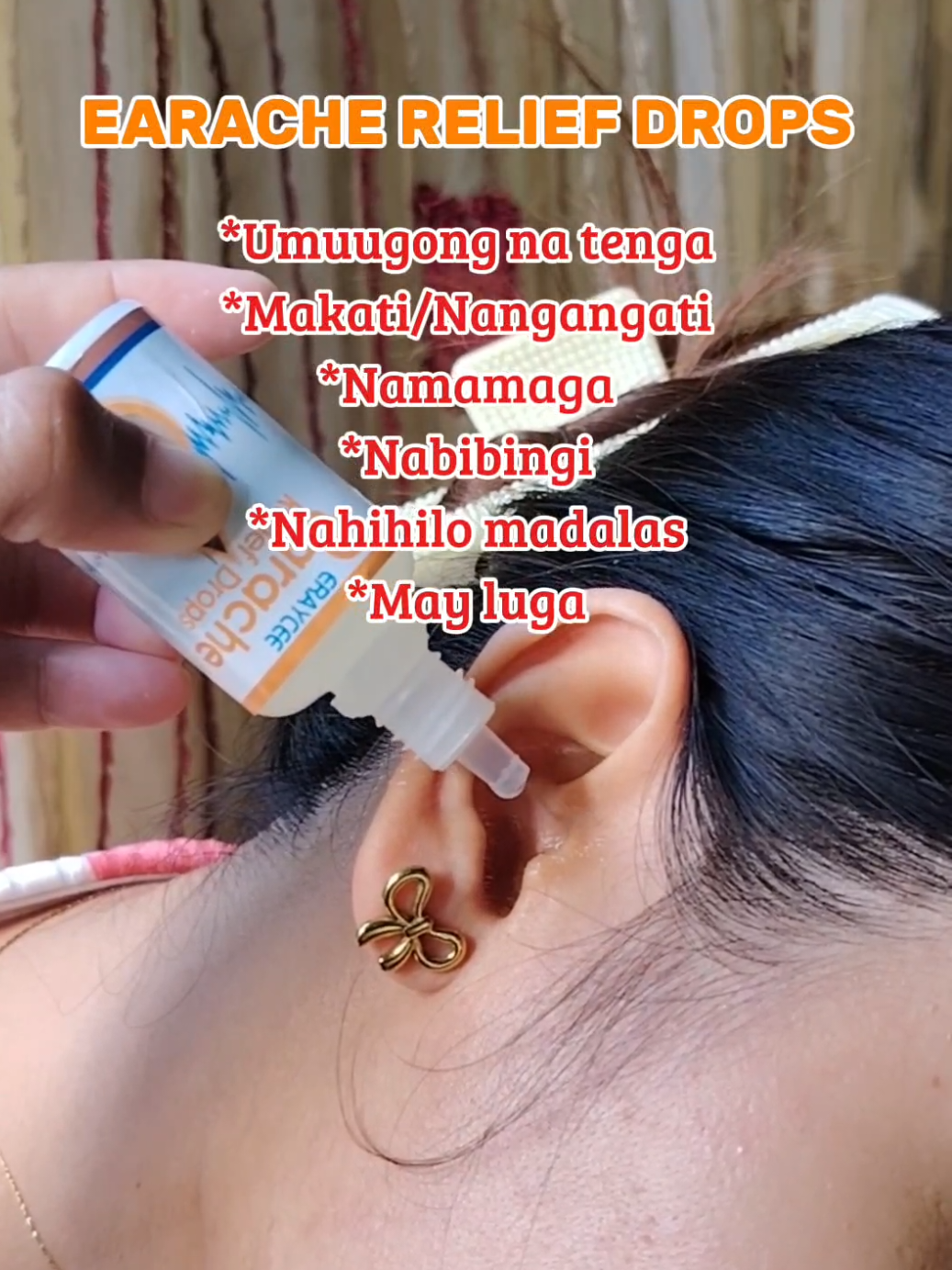 EARACHE RELIEF DROPS #tinnitusrelief #earachereliefdrops #eardropstreatment #earwax 