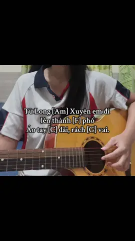 Từ Long Xuyên Em Đi Lên Thành Phố #tulongxuyenlenthanhpho #coverguitarra #nhacviet #guitarcoban #xuhuong 