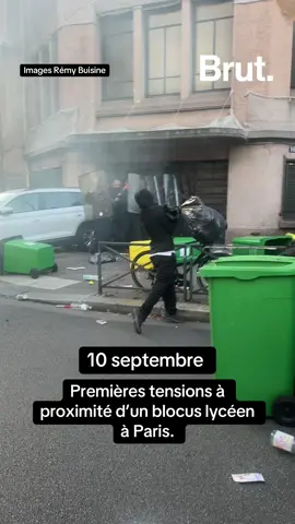 Premières tensions à proximité d’un blocus lycéen à Paris.