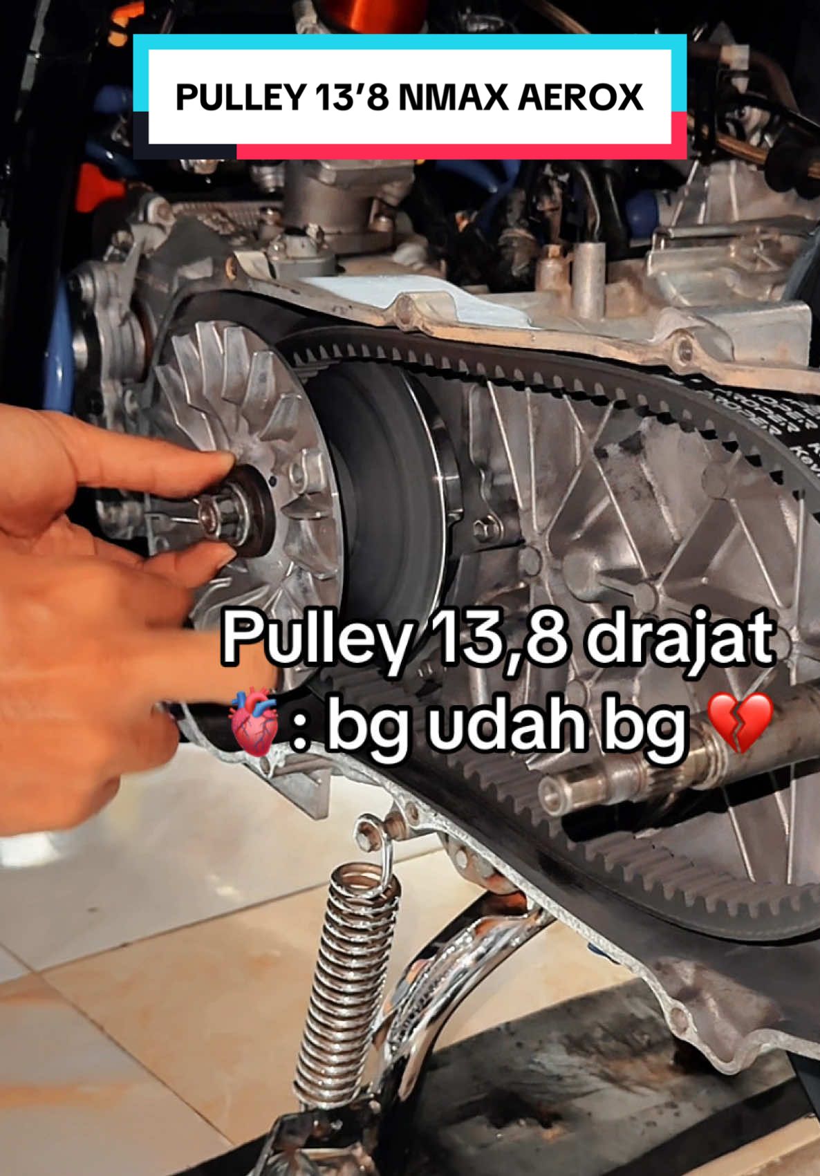 Pulley nmax aerox lexi 13,8 drajat cocok bgt buat top speed atau speedingan bos #pulleynmax #pulleyaerox #pulley 