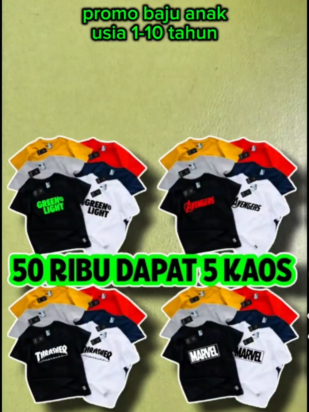 PAKET 5 PCS BAJU DISTRO ANAK LAKI LAKI USIA 1-10 tahun #bajuanak #kaosanak #bajudistroanak #bajuanakmurah 