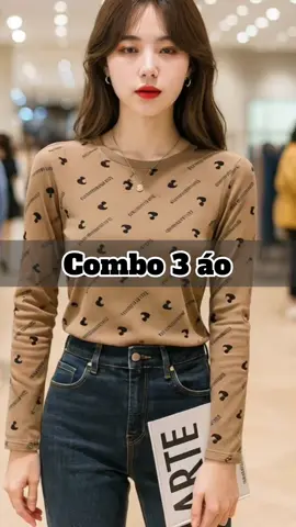 Combo 3 áo ôm body tay dài cổ tròn #aothunnu #aotaydai #aobody #aodepnu #tiktokshop 