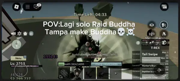Tunggu emg orang orang yang mau solo Raid Buddha Tampa buah buddha🤔 #bloxfruits #raidbuddhabloxfruit #foryou #fyp #roblox 