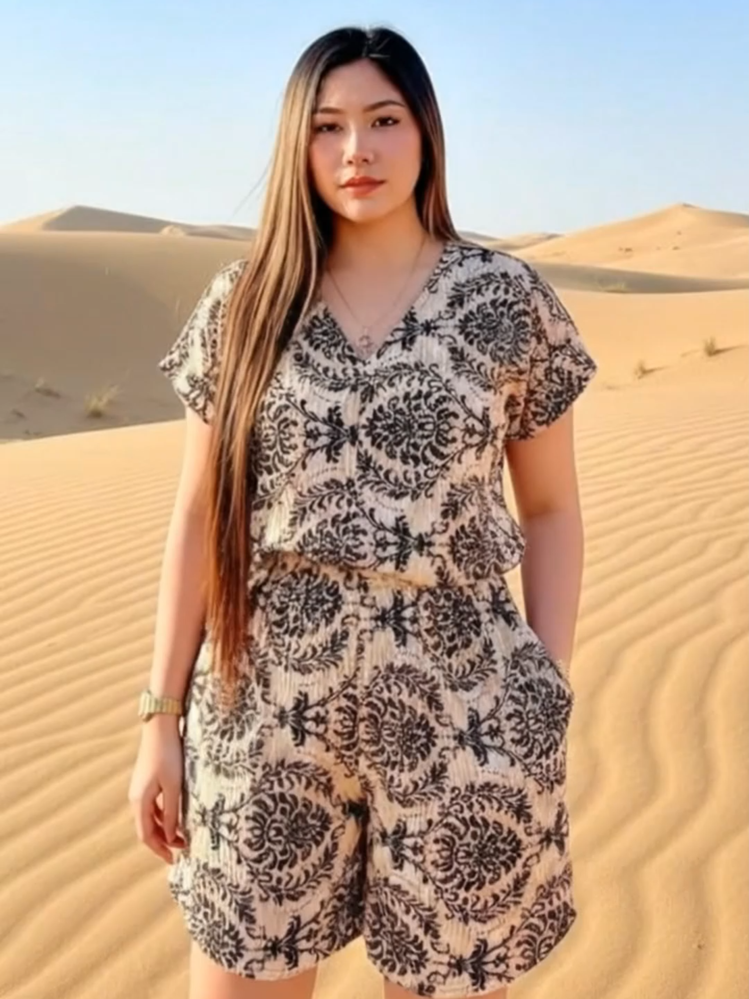 Meet the LARA BOHO L-2XL Terno Short 2-Pocket 🌸 Gawa sa matibay na bark crepe fabric para sa all-day comfort. May flattering V-neck at functional 2 pockets. Perfect pang-lounge o casual lakad. Stylish, breathable, at affordable—best seller na swak sa lahat ng body types! #LaraBoho #ComfyAndChic #PinayOOTD #LoungewearPH #AffordableStyle #EverydayOOTD #BestSellerPH #TikTokFashion #OOTDInspo #TikTokMadeMeBuyIt