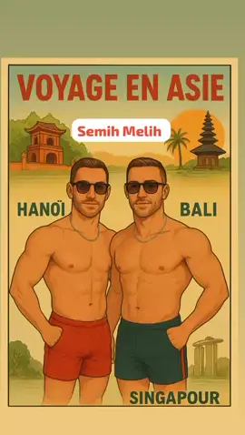 🌏✈️ Road trip en Asie avec mon frère jumeau Melih Dundar! On commence par quelques jours à explorer le Vietnam 🇻🇳, ensuite cap sur Bali pour se perdre entre plages et rizières 🌴☀️, et on termine en beauté à Singapour 🌆✨. Des souvenirs plein la tête, des aventures plein le cœur 💛 #VoyageEnAsie #RoadTrip #Vietnam #Bali #Singapour