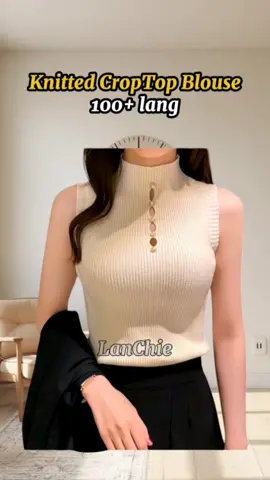 Sleeveless knitted Blouse #blouse #knittedblouse #top #fashion #womenoutfit 