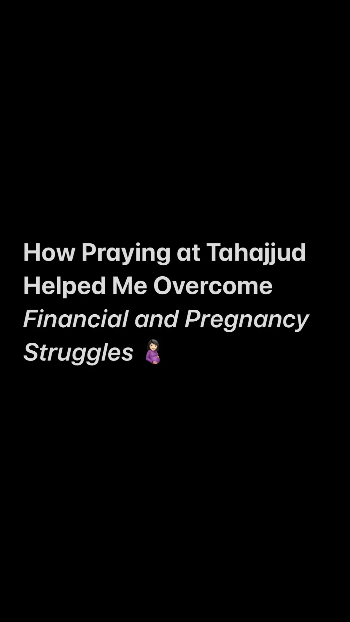 This beloved mother shares how she turned to Allah in Tahajjud—praying for her daughter’s school, facing financial struggles, and enduring pregnancy challenges.  SubhanAllah, she sought His help in every trial. ❤️‍🩹 #fyp #muslimtiktok #tahajjud #muslimah #mother #pregnant 