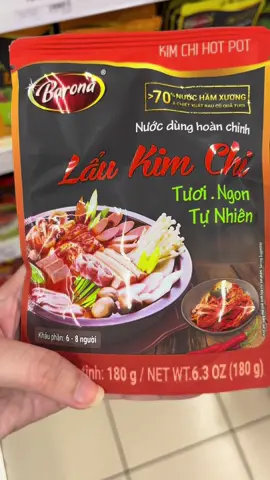 Combo 3 gói nước dùng lẩu Kim chi Barona tươi ngon tự nhiên #laukimchi #nuoccotlau #barona 