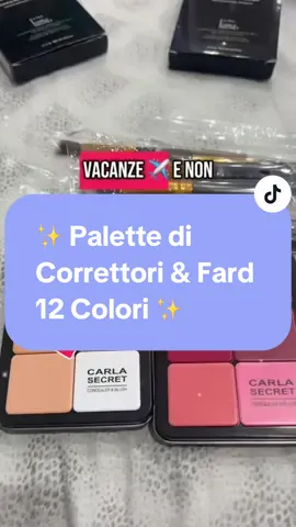 ✨ Palette di Correttori & Fard 12 Colori ✨ Un solo compact per avere tutto ciò che ti serve: 12 correttori e 12 fard opachi per creare look unici e personalizzati 🎨💄. 🌸 Versatile & Completa Perfetta per coprire imperfezioni, uniformare l’incarnato e scolpire i lineamenti, con finish opaco e naturale. Ideale sia per il trucco quotidiano che per look più glam ✨. 💧 Formula facile da applicare Arricchita con olio minerale e microcristallino, ha una texture morbida e sfumabile che permette stratificazione e lunga durata. 👌 Compatta & Sicura Dal design pratico, si porta ovunque ed è formulata in modo non infiammabile, per un utilizzo sicuro e affidabile. 💎 Un must-have per ogni beauty lover Che tu sia alle prime armi o una vera appassionata di make-up, questa palette è un alleato indispensabile! ⸻ #makeuppalette #makeup #beautylovers  #tiktokmademebuyit  #tiktokshopitalia  @@tiktokshop_it 