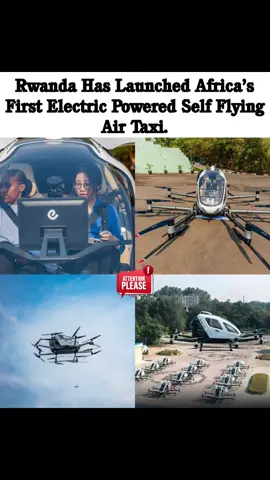 🚨✨ Rwanda Just Went Futuristic! ✨🚨 Rwanda has officially entered the future with the first-ever self-flying taxi in Africa 😱🚁💨. Forget Uber, forget boda bodas – Kigali streets might soon be looking like a scene from a sci-fi movie 🎬👀. The flying machine, called EHang EH216-S, has no pilot inside, just you chilling while the taxi does the driving (or should we say flying?) all by itself 🤯. It can carry 2 people, fly up to 130 km/h, and take you across town in under 25 minutes. Talk about beating traffic in style 😎🔥. Word on the street is that Rwanda’s president Kagame himself gave the thumbs up, calling it a peek into Africa’s aviation future 🛫🌍. Imagine pulling up for a date in a FLYING TAXI 💕🚀 — Nairobi folks would be shook! 😂 #rwandatiktok🇷🇼 #futureishere #africantiktok #viraltiktok #trend 
