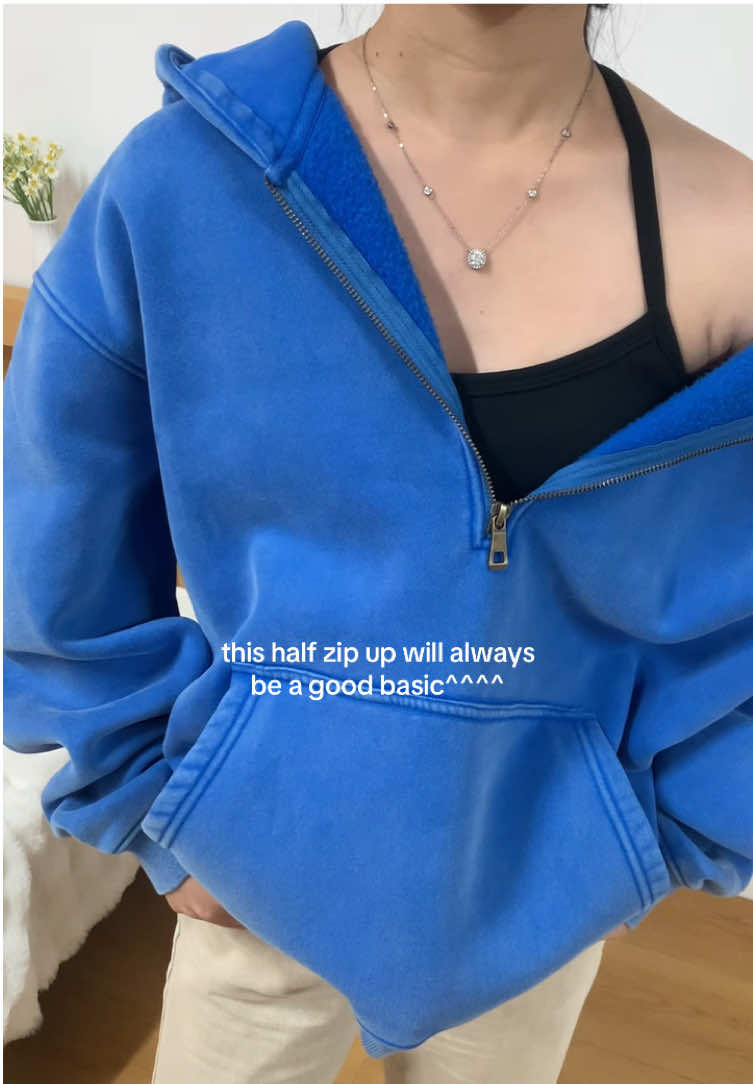 Half zips are just 🫶 #fyp #hoodie #halfzip #outfitinspo #fashion 