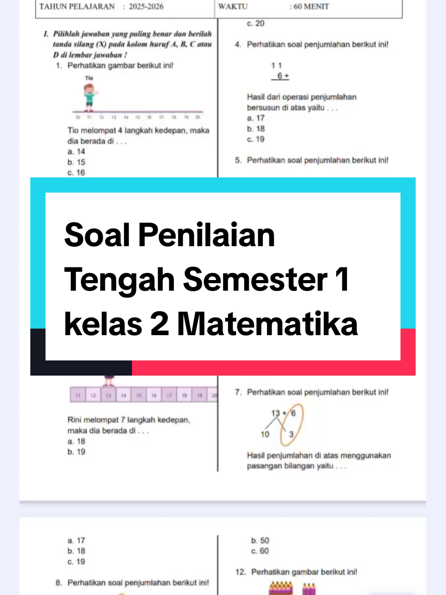 Prediksi Soal Penilaian Tengah Semester 1 kelas 2 Pelajaran Matematika#pts#matematika #guru#tiktokguru#gurumuda 