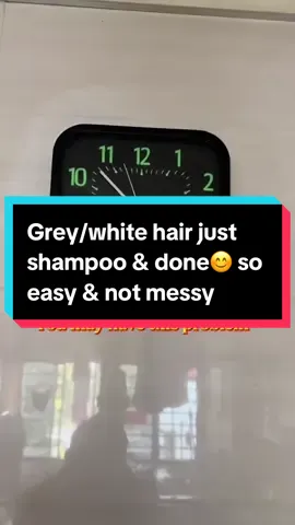 Grey/white hair just shampoo & done😊 so easy & not messy  #colorchangeshampoo @SMiB - Singapore & Malaysia #greyhair #whitehair #createtowin 