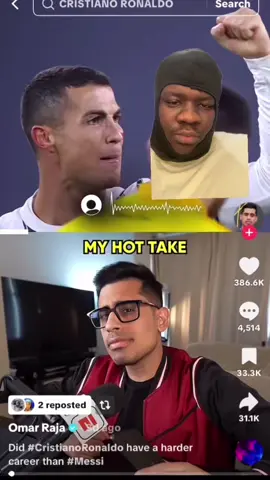 “Ronaldo had it harder than messi” #football #ronaldo #cristianoronaldo #cr7 #lionelmessi 