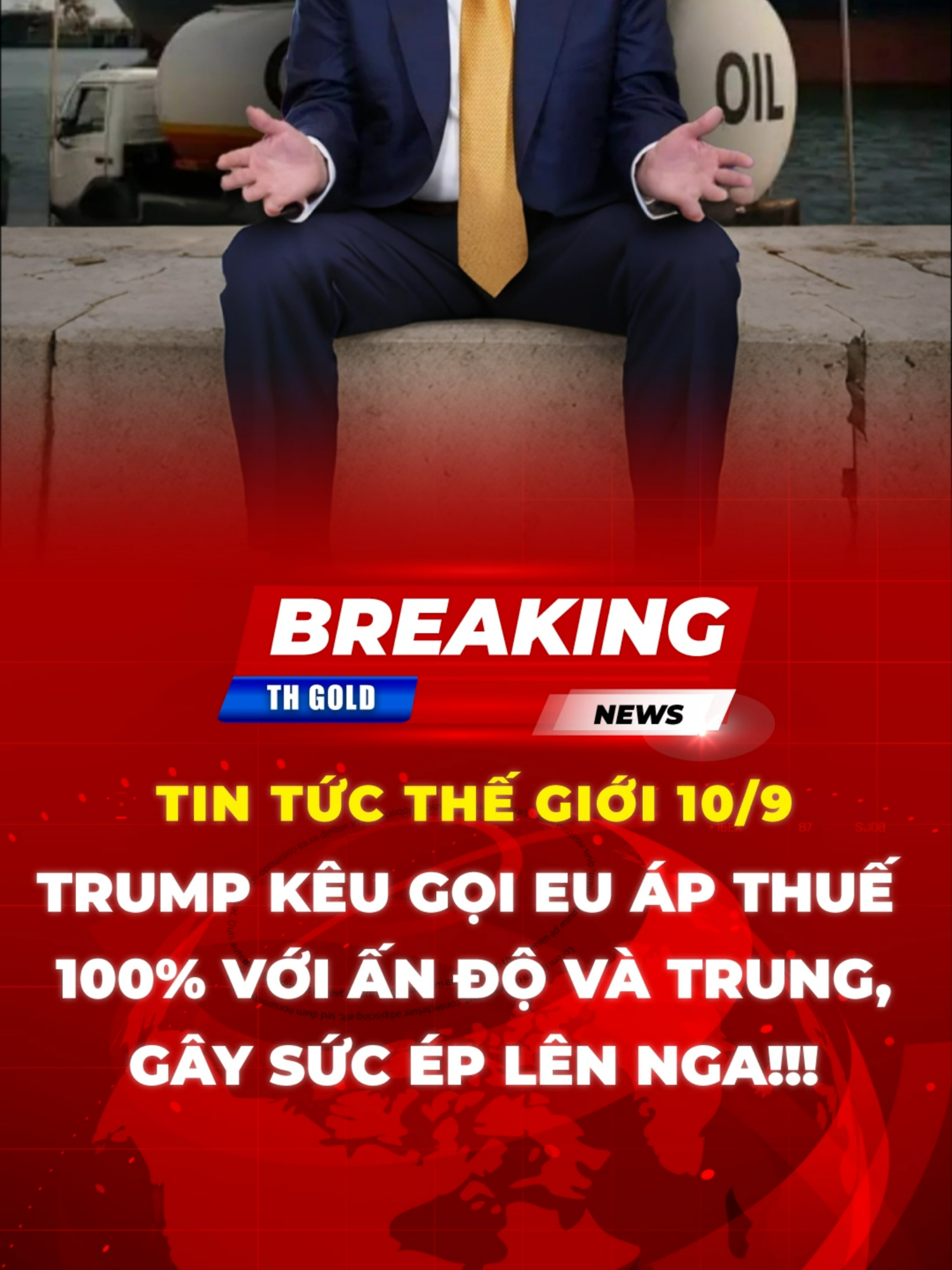 🚨Trump sốc: Ép EU áp thuế 100% với Ấn Độ & Trung Quốc vì Nga! #nga #thue #thuongmai #donaldtrump