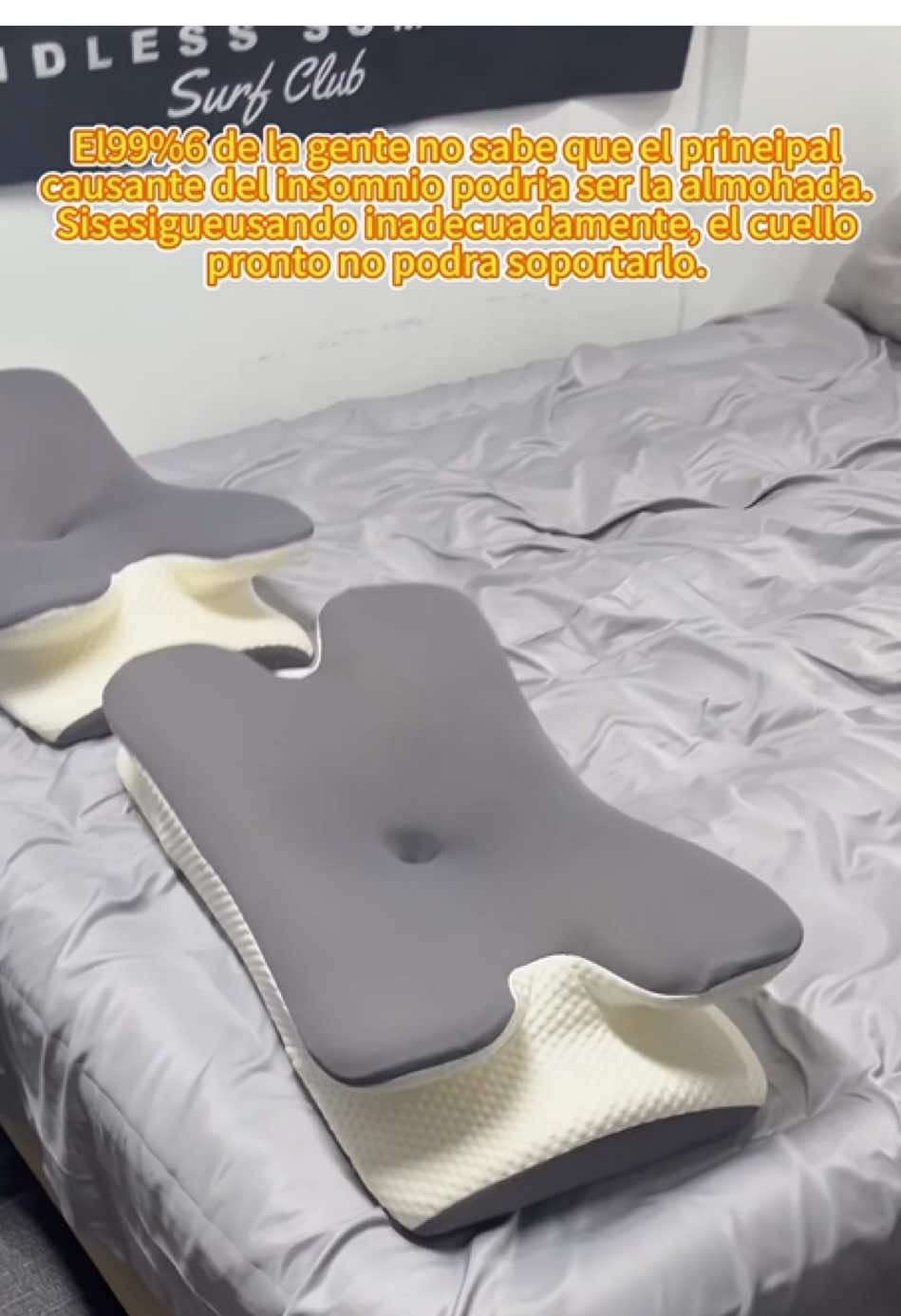 TikTok me hizo comprarlo... y me alegro de haberlo hecho.      #foryoupage #neckpain #tiktokshop #memoryfoam #sleeping #ergonomicpillow #tiktokshopbacktoschool #backpain #necksupport 
