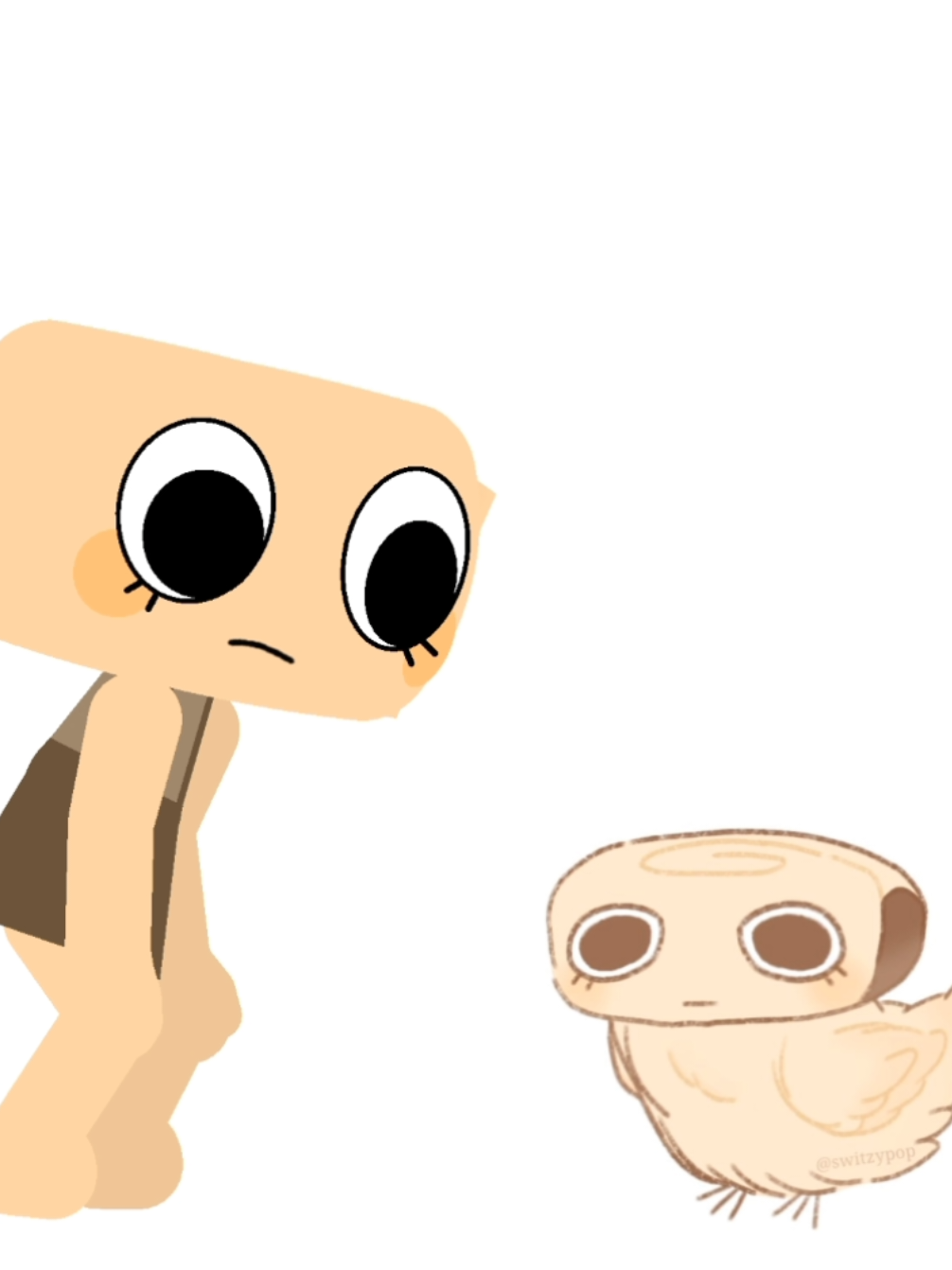 Shelly canon meet Shelly chicken...?  #shelly #dandysworld #animation #shellydandysworld #sticknodes 