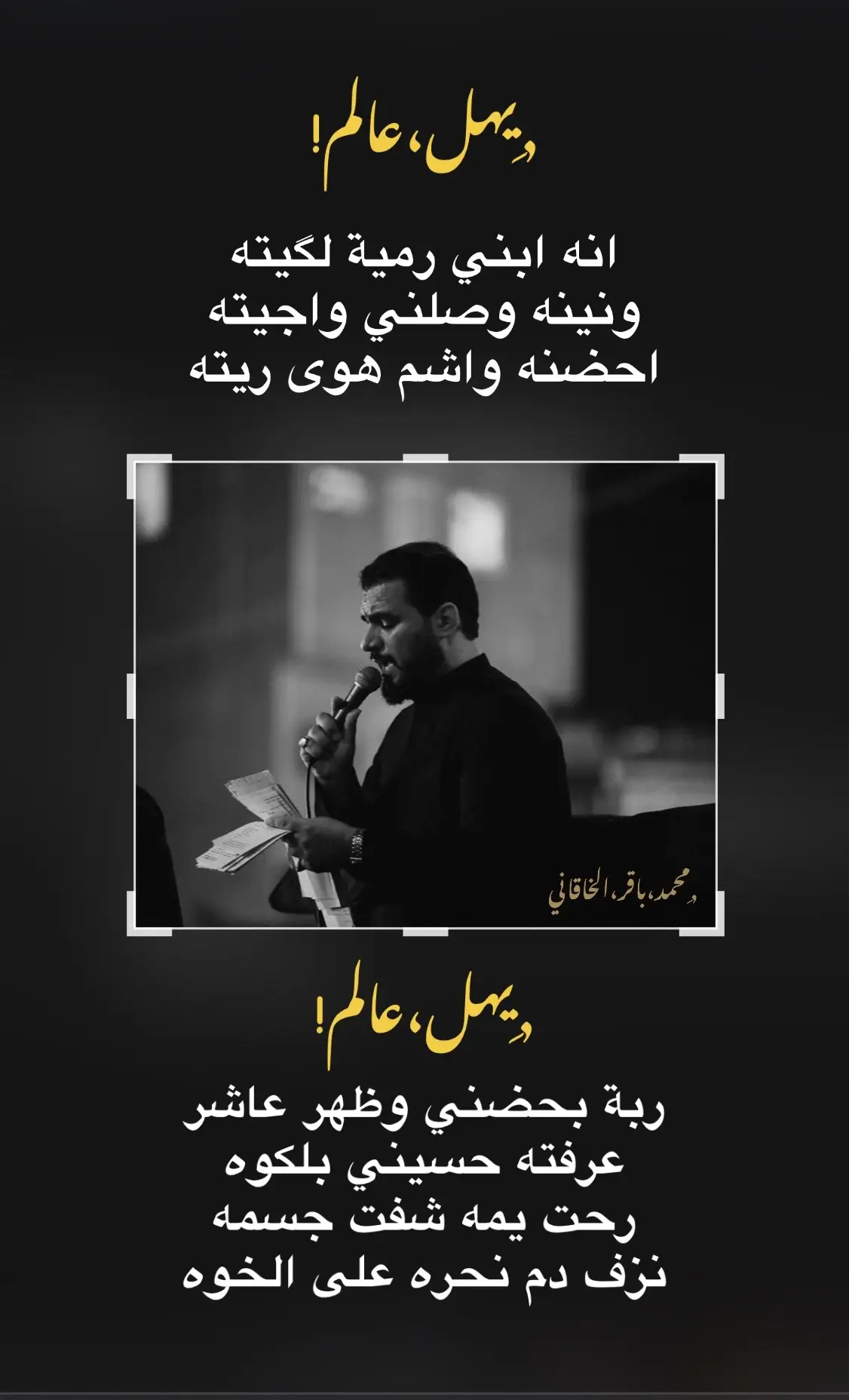 #محمد_باقر_الخاقاني #explore #fyppppppppppppppppppppppp #viral #سيد_سلام_الحسيني 