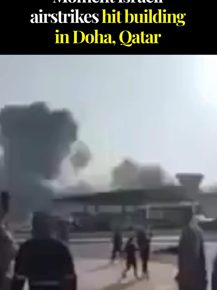 Watch the moment an Israeli strike hit a building in Doha, Qatar, sending residents fleeing in chaos. The Israeli military said it targeted senior Hamas leaders on Tuesday, shortly after AFP journalists in the Qatari capital reported explosions and smoke rising above the city, where the Palestinian group’s political bureau is based. #DawnToday