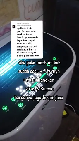 Membalas @punyaorangnih26 ini yang aku pake kak. boleh di lihat. #rekomendasi #bronkopneumonia #pneumonia #sehat #airpurifier 