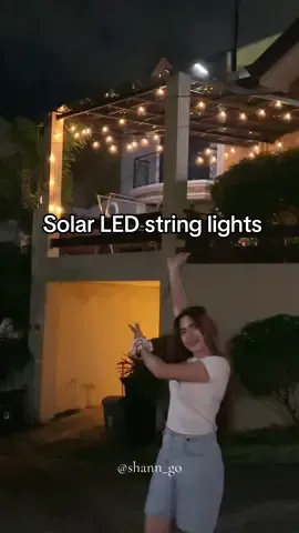 Sobrang ganda niya sa labas ng bahay, makakatipid ka pa ng kuryente 👌 #ledsolarlights  #ledstringlights #ledsolarstringlights #stringlights #outdoorledstringlights 