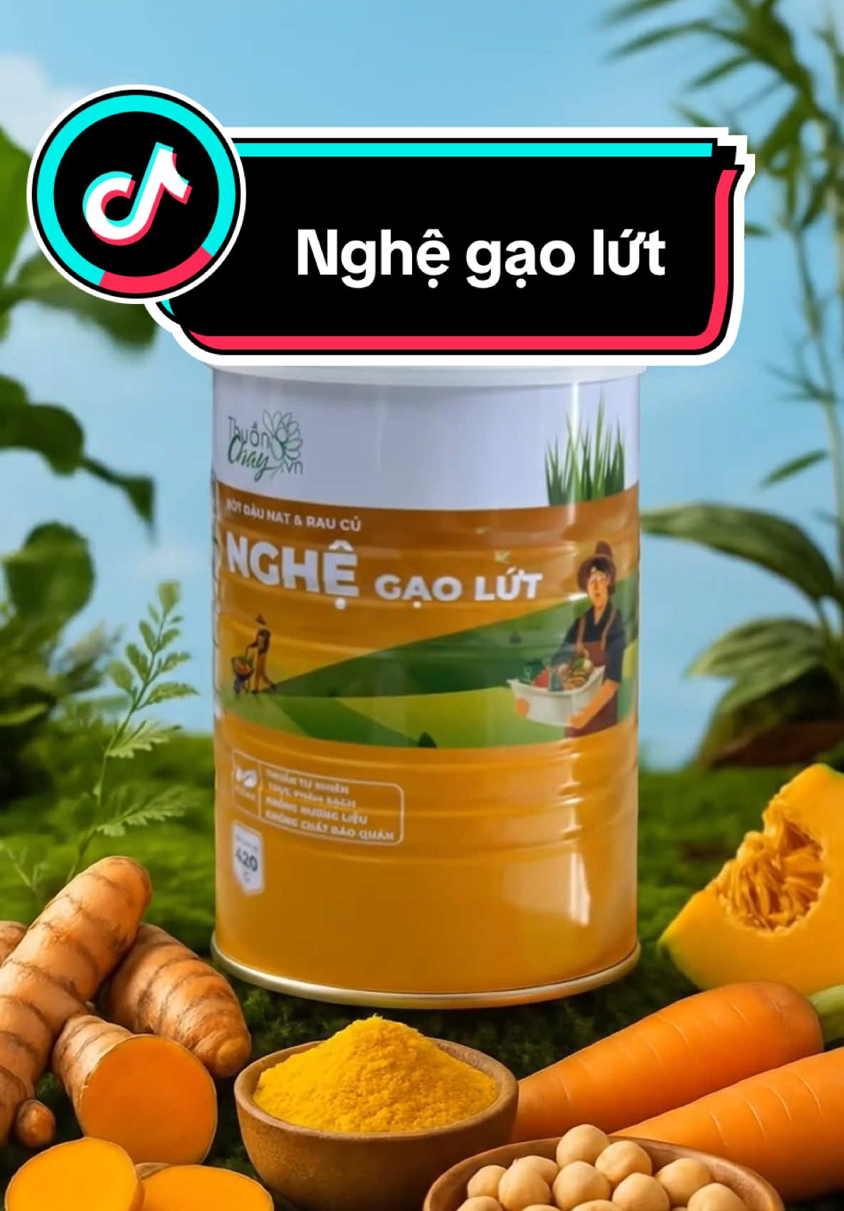 Nghệ gạo lứt- Hỗ trợ giảm đau dạ dày, bảo vệ niêm mạc dạ dày 🍃#thuanchayvn #nghegaolut #daudaday #traonguocdaday #xuhuong 