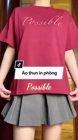 Áo thun in phồng basic dễ mặc #mỗingàymộtoutfit #lênxuhướng #aothun 