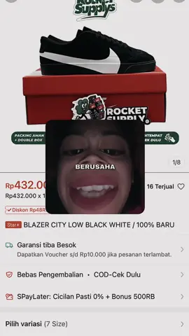 MAK PENGEN BLAZER LOW 😭🖤 #fyp #rocketsupplys #blazerlow 