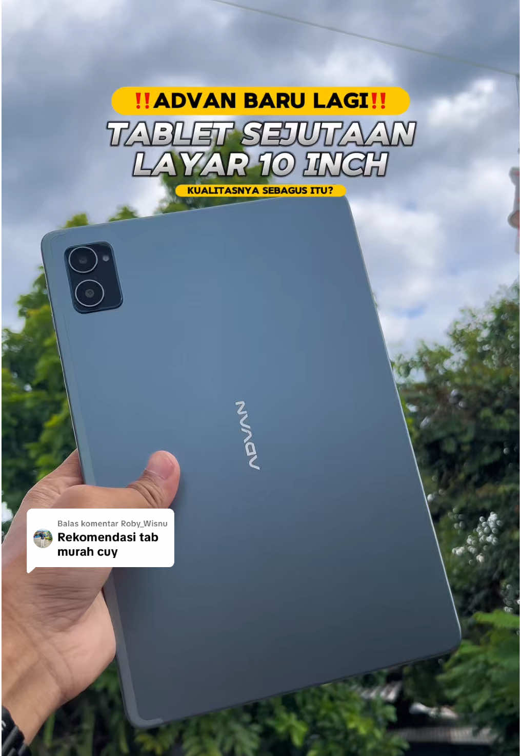 Membalas @Roby_Wisnu tab 10 inch dengan kualitas sebagus ini harga cuma segitu doang? @Advan Indonesia #advana10 #tabadvana10 #tabadvan #advanindonesia #guncang1010 