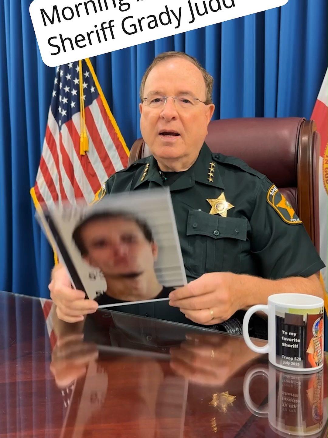We kind of get the feeling that Sheriff Judd isn't impressed much by teenager Caleb Nelson. Call it a hunch.  #PCSO   #PolkSheriff  #MorningBriefing #SheriffGradyJudd