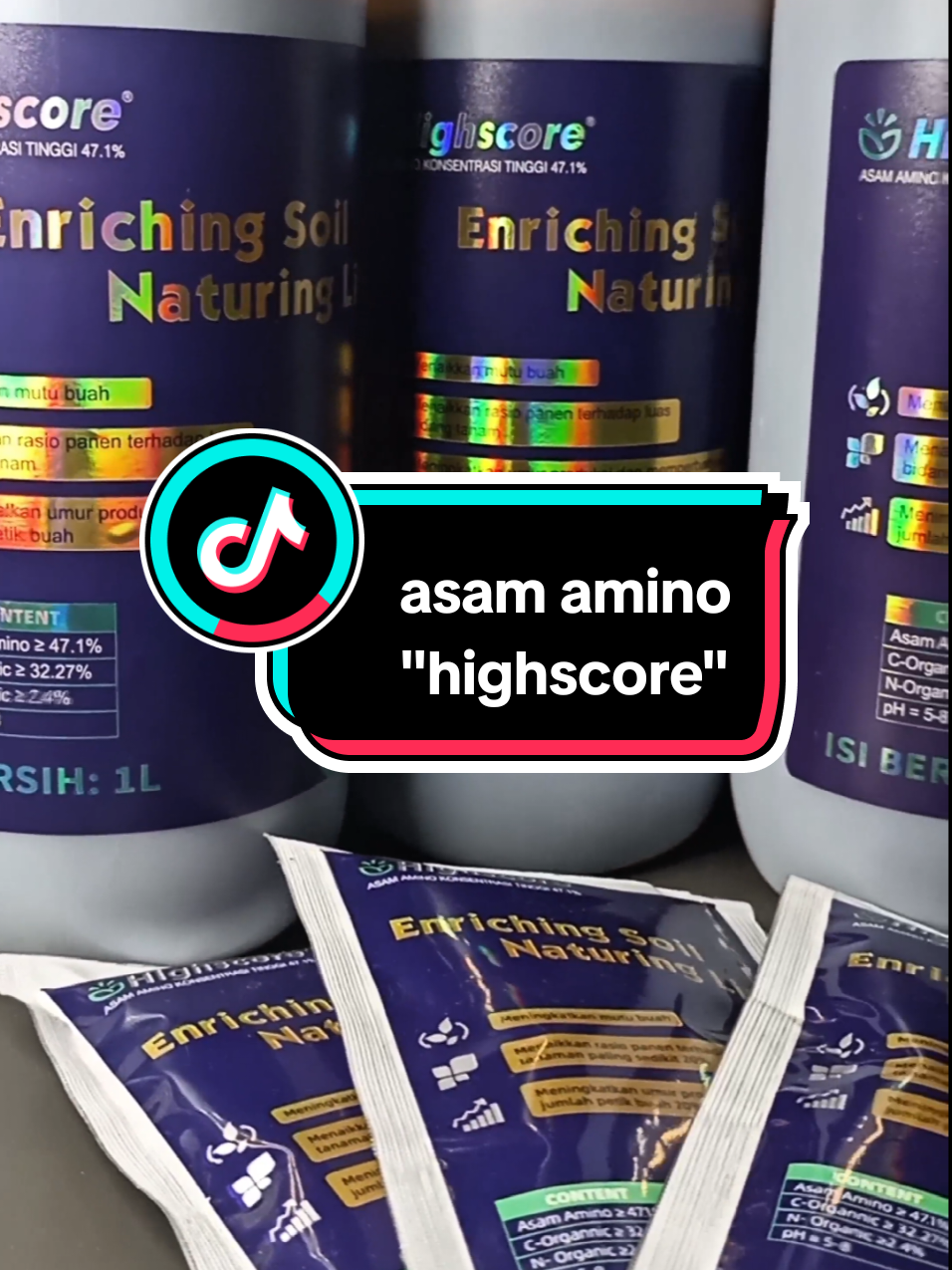 asam amino dengan formulasi impor dan konsentrasi tinggi sampai 47,1% sehingga mudah di serap tanaman #asamamino  #asamaminotanaman  #asamaminohighscore  #asamaminoorganik  #asamaminokonsentrasitinggi 