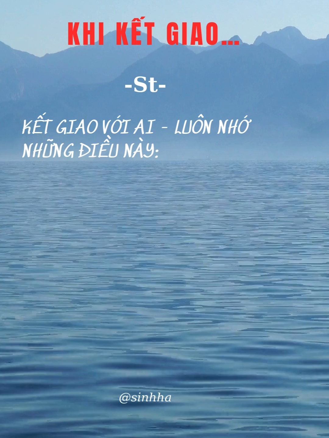 Luôn nhớ những điều này khi kết giao với ai #trietlycuocsong