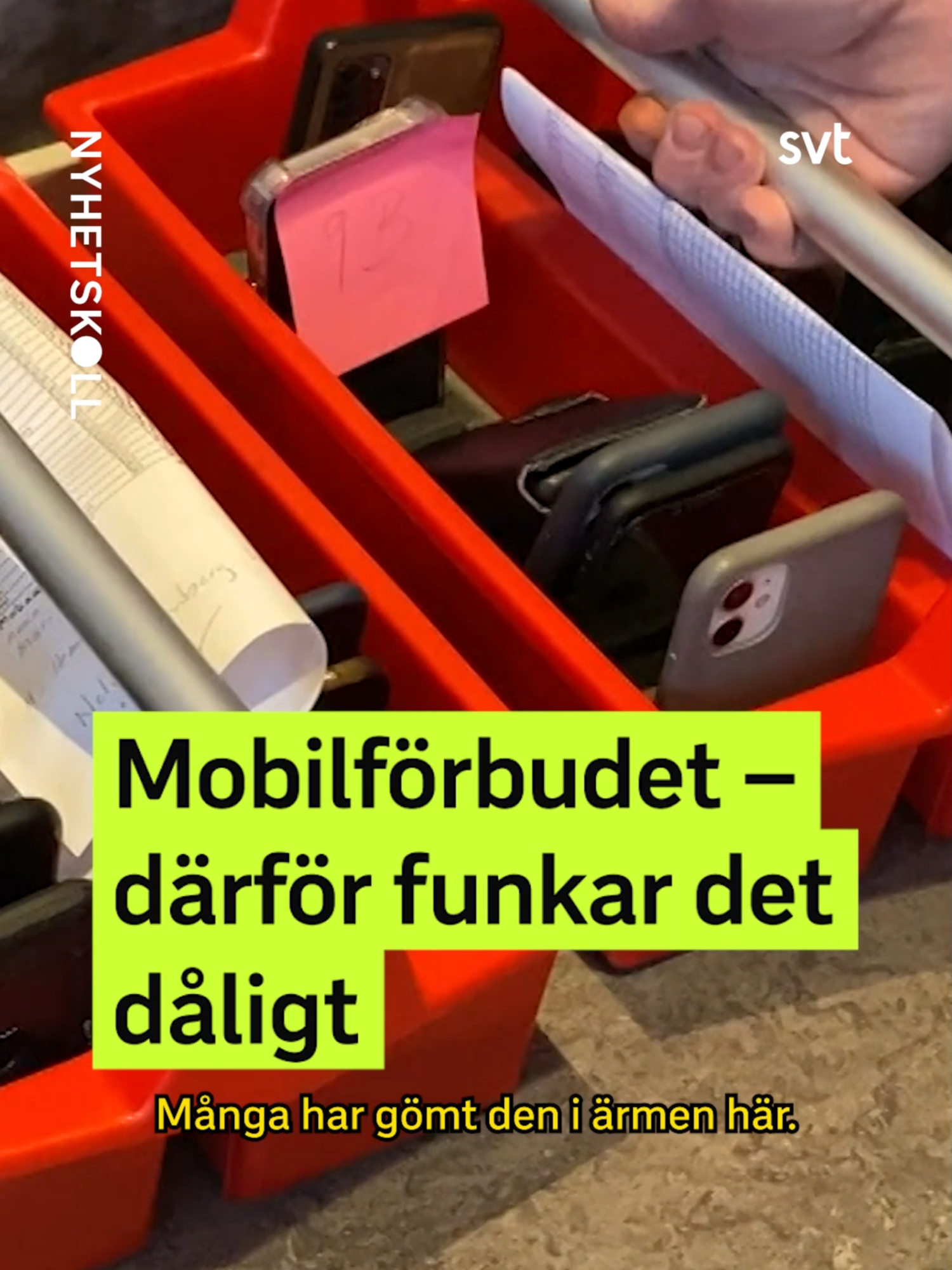 Regeringen vill att alla skolor ska ha mobilförbud. Men hur bra funkar det egentligen? #svt #nyhetskoll #mobilförbud #skola #fyp #foryou #nyheter #fördig