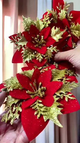 Artificial Glitter flowers  #artificialflowers #christmas #christmasdecor #fyp #decoration 