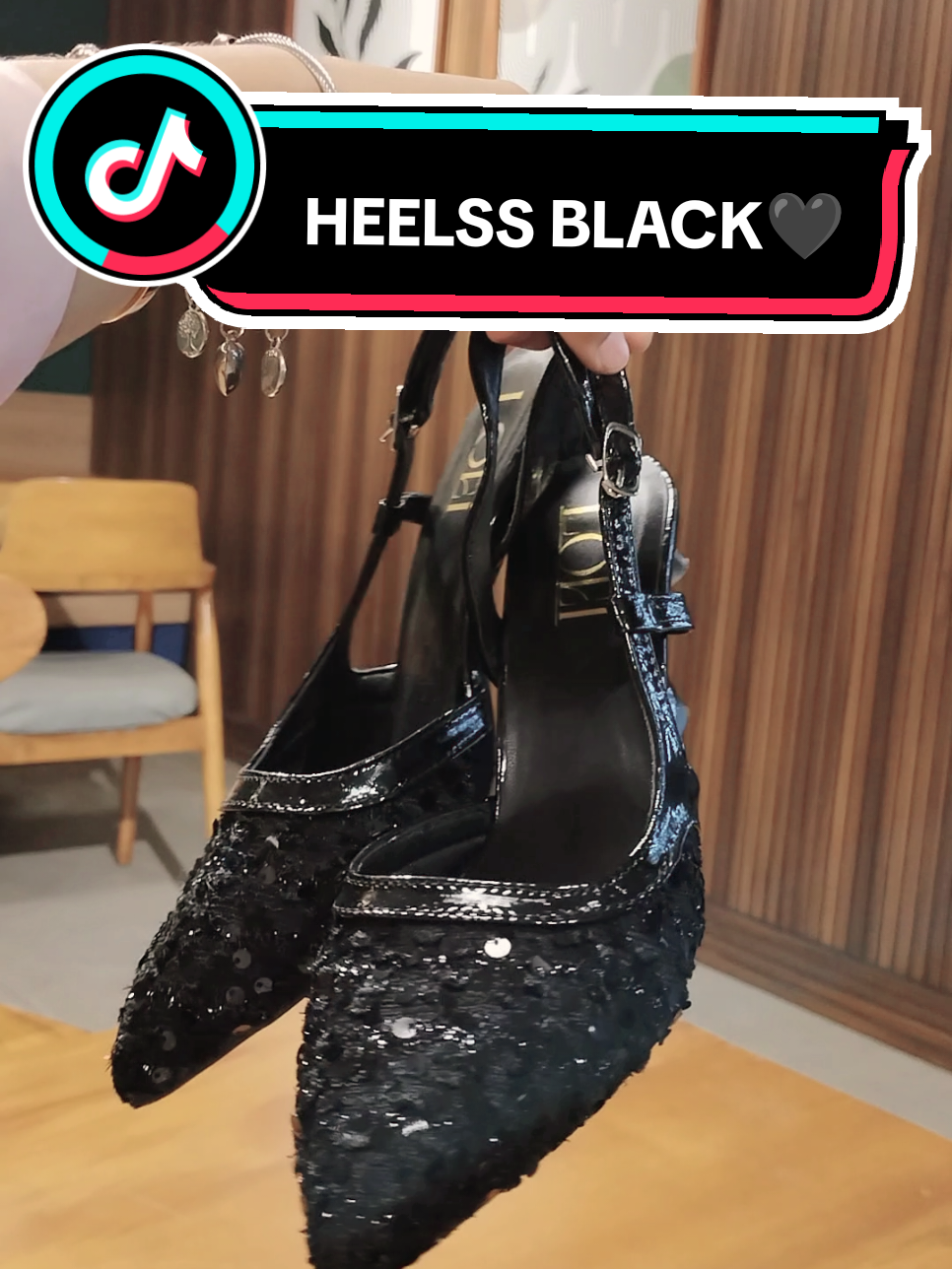 Cakepp banget, Heels Hitam Elegan🖤🥰#sandalwanita #sandal #heels #masukberandafyp 