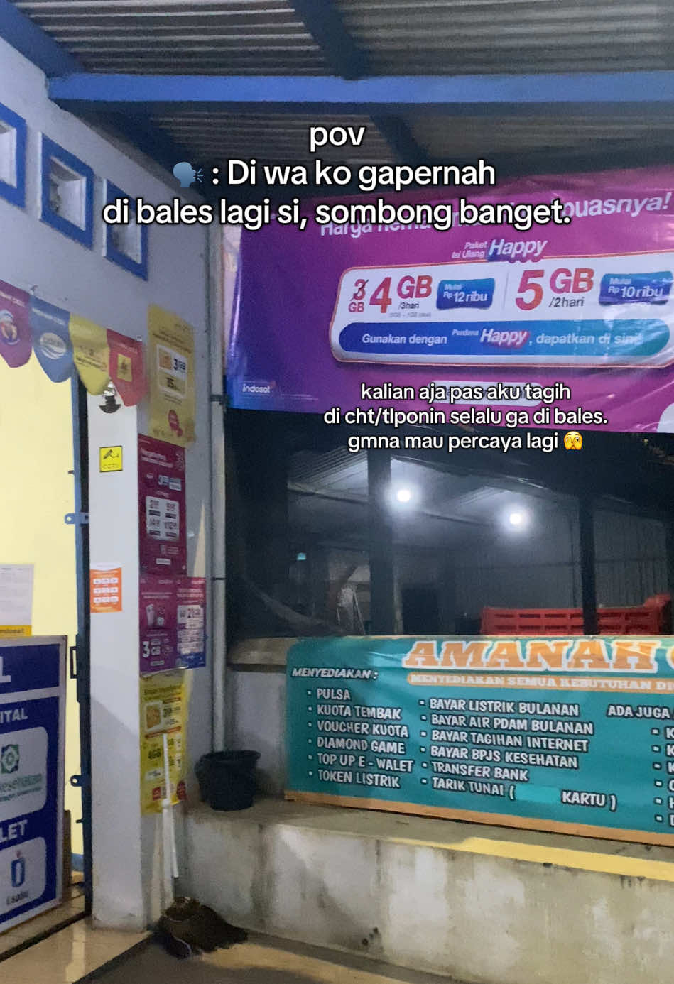 minta ny sampe spam2 nlpon giliran ditagih banyak alasan🫣🤪 #konter #fyppp #rezeki 