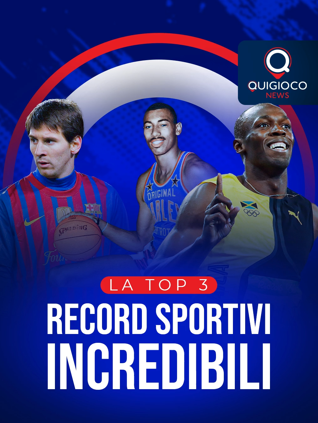 RECORD SPORTIVI⚽🏀🏃‍♂️ 🔥 Ci sono record che sembrano impossibili da battere. ⚽ Messi con i suoi 91 gol nel 2012 🏀 Wilt Chamberlain e i 100 punti in una sola partita 🏃‍♂️ Usain Bolt con i 100 metri più veloci della storia Tre imprese leggendarie che hanno scritto la storia dello sport. 👉 Secondo voi, quale di questi record resterà imbattuto per sempre? #record #sport #calcio #basket #atletica #lionelmessi #usainbolt #wiltchamberlain