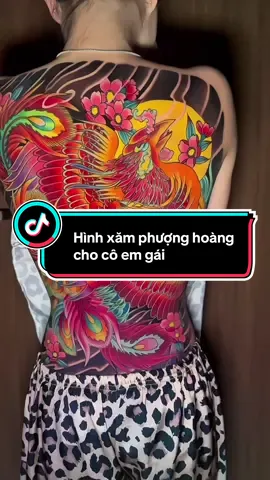Hình xăm phượng hoàng cho cô em gái #1tr5 #tattoohanoi 