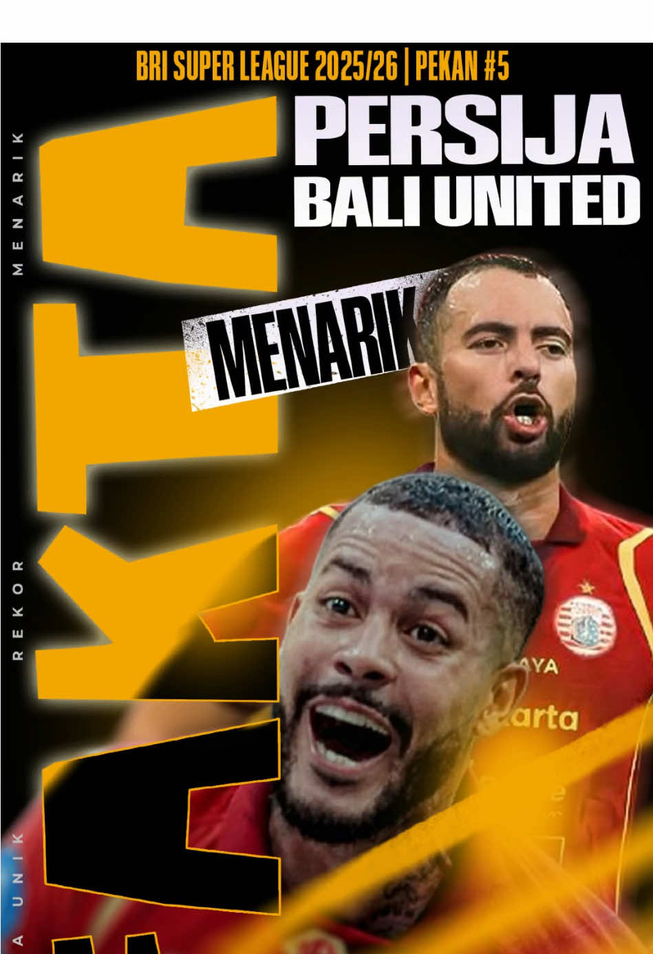 Fakta Menarik Persija Jakarta vs Bali United di BRI Super League (Era Liga 1). Sejak Awal Pertemuan mereka di 2016, Persija baru mampu mengalahkan Bali di Kandang sendiri yaitu pada tahun 2023. Pertemuan mereka Besok adalah Pertemuan mereka kali kedua di JIS, setelah sebelumnya terjadi Pada musim lalu Ketika Persija membantai Bali 3-0. Pada musim lalu Pertandingan Persija Jakarta vs Bali United di pekan 32, menorehkan catatan tidak menyenangkan untuk kehadiran Jakmania di JIS. Menjadi yang paling rendah secara okupansi atau persentase keterisian penonton di stadion, yaitu sebanyak 7.889 Jakmania. Hansamu Yama dan Irfan Jaya menjadi pemain bagi keduabelah pihak yang selalu main dalam 3 musim terakhir ketika mereka bertemu dikandang Persija. #persijajakarta #persija #jakmania #thejakmania  #persijaday 