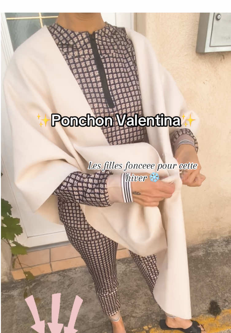 Lien en bas #poncho #hiver 