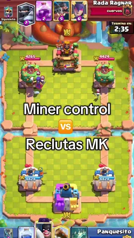 Jugando con Skill Clash Royale , este es uno de mis mejores mazos . Miner control #clashroyale #supercell #clash #supercell #skills 