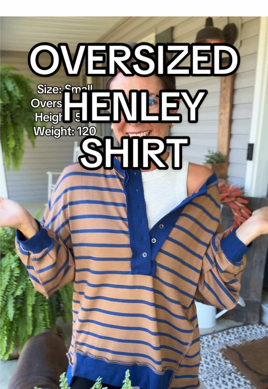 🤎💙🤎💙🤎 #imilybela #oversizedshirt #henley #fallfashion #falldealsforyou 