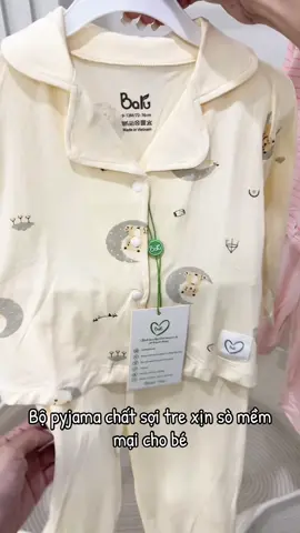Bộ pyjama chất liệu sợi tre xịn sò mềm mại cho bé #TongKhoKidsMart #quanaotreem #hangchinhhang 