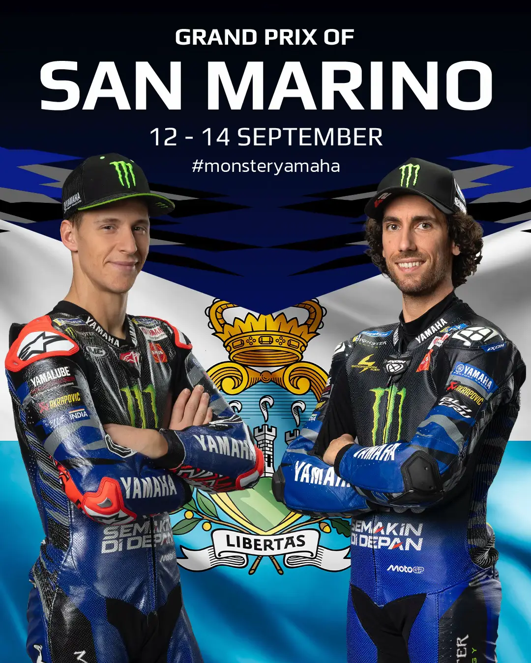 Time to get our groove on in Misano 🕺🏻💃🏼 Check out the MotoGP time table for this race weekend ⏰ #MonsterYamaha | #YamahaMotoGP | #YamahaFactoryRacing | #MotoGP | #SanMarinoGP