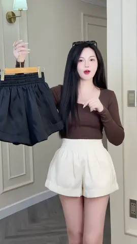 Quần short đùi tafta cạp chun #champhanreview #shorts 